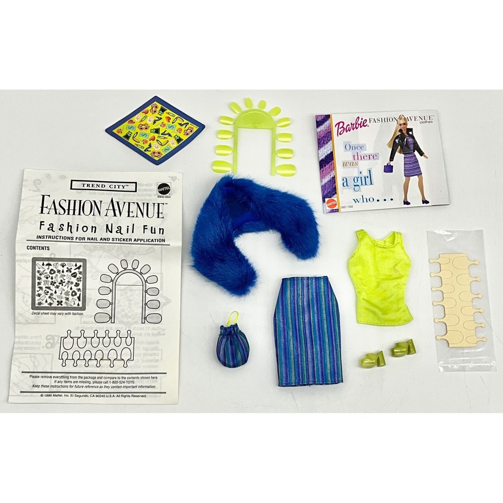 1999 Barbie Fashion Avenue-Fashion Nail Fun 20642 (As shown)